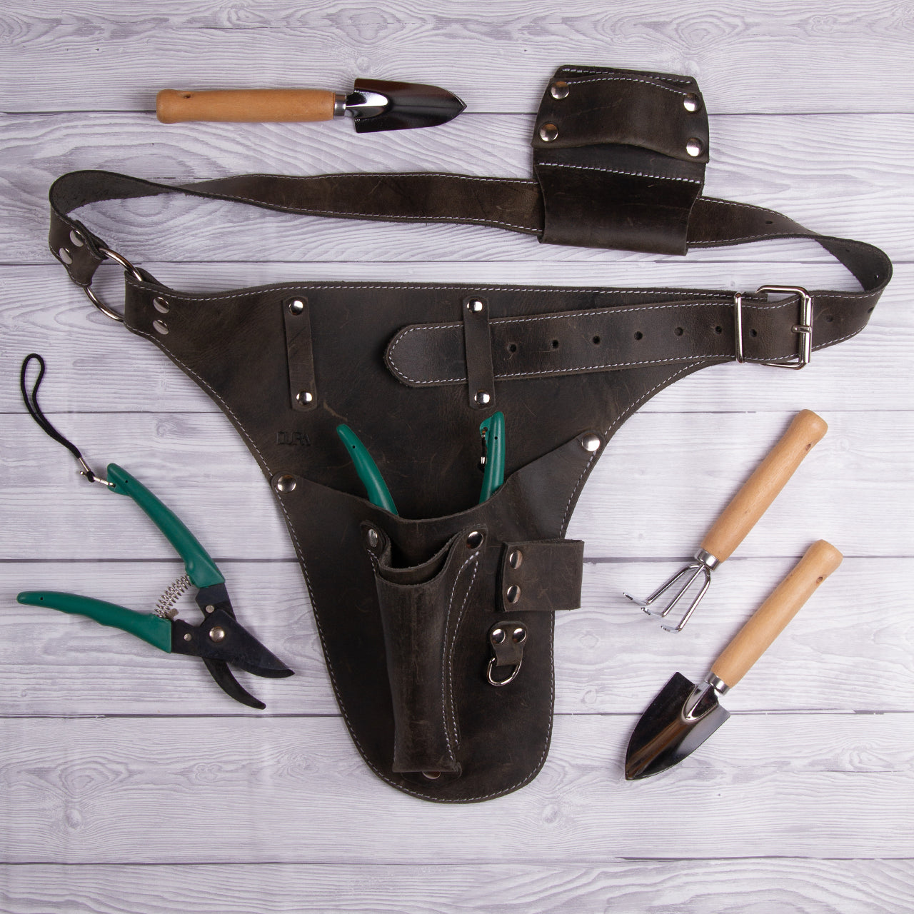 Leather Garden Tool Belt