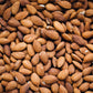 closeup of almonds