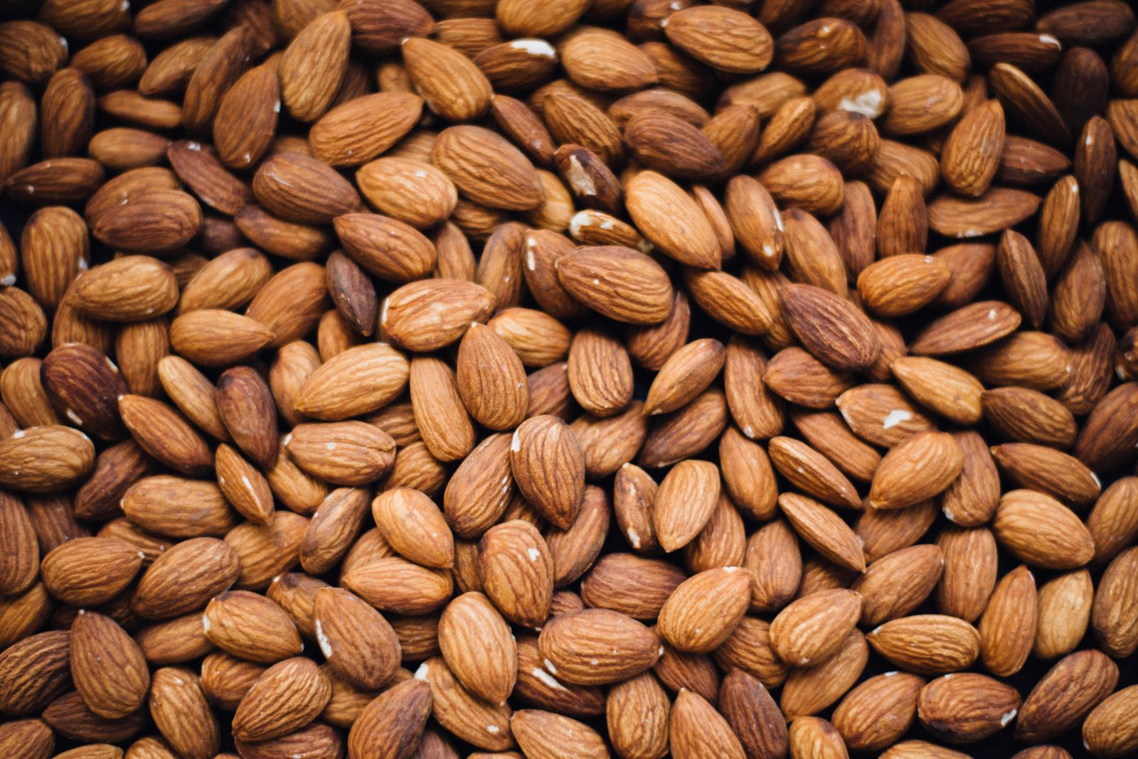 closeup of almonds