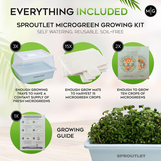 Sproutlet Indoor Microgreen Grow Kit: 3-Pack